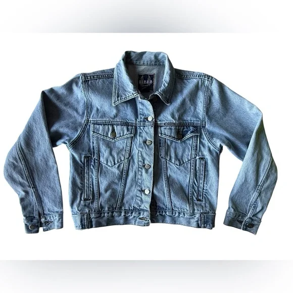 Vintage 90s Harley Davidson Denim Trucker Jacket, Women’s Small embroidered - Picture 2 of 12